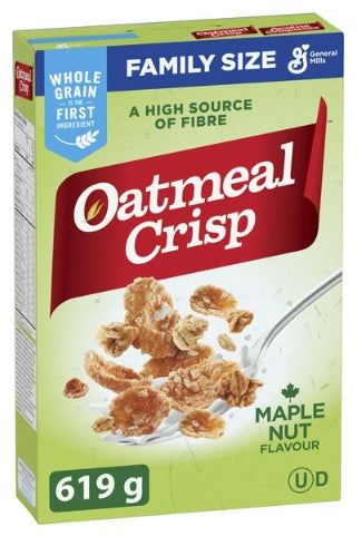 Oatmeal Crisp Maple Nut Breakfast Cereal, Family Size 619g